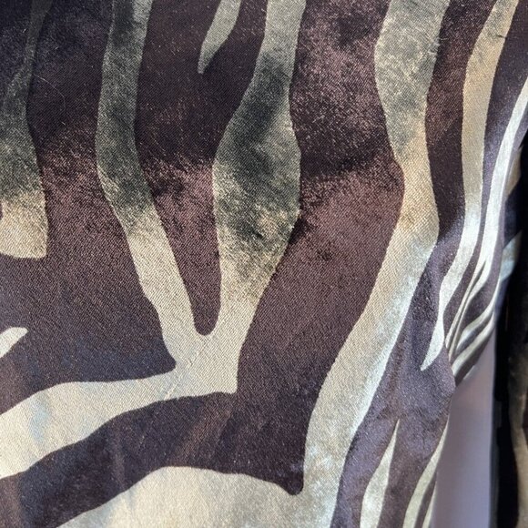 NWT Michelle Mason Velvet Zebra Cutout Backless Midi Dress $780 - Picture 11 of 16